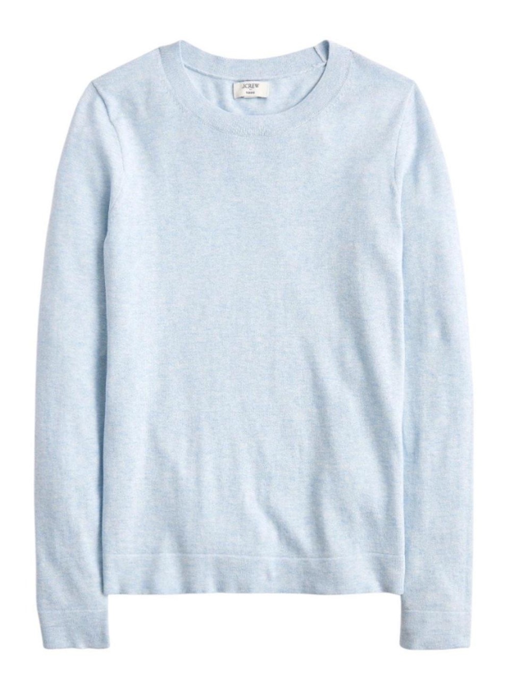 NWT J. Crew Factory Size M 100% cotton Teddie Sweater Baby Blue Cozy Lightweight